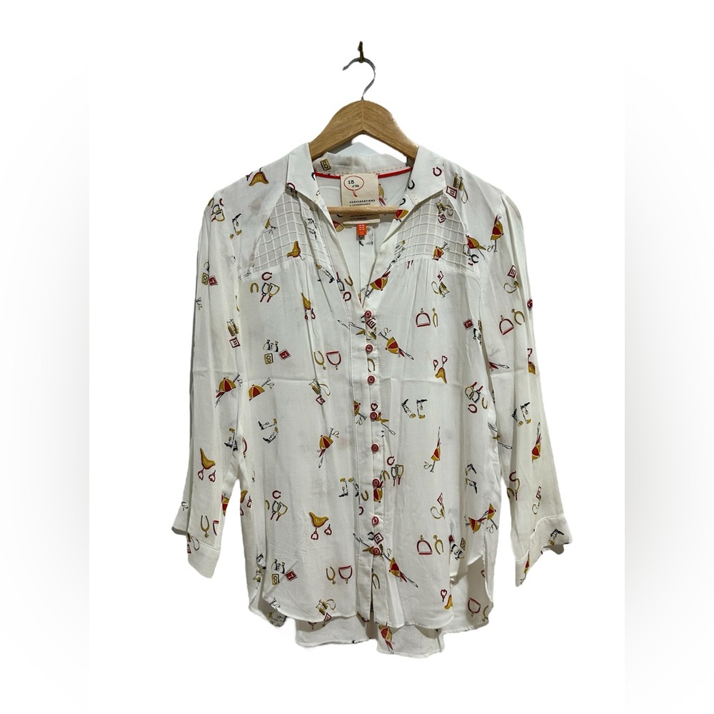 White Anthropologie Limited Edition Button Down
